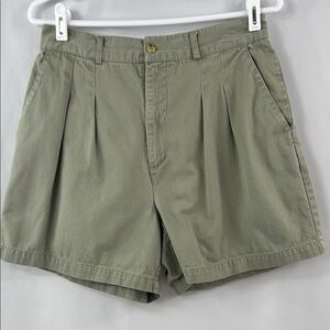 Northcrest Vintage Pleated Mom Green‎ Cottagecore Shorts Size 12
